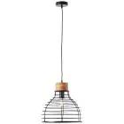 Brilliant Avia Pendel Lampe Metal Træ Sort | 350mm - Egnet til 1x E27